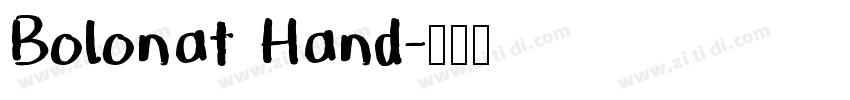 Bolonat Hand字体转换